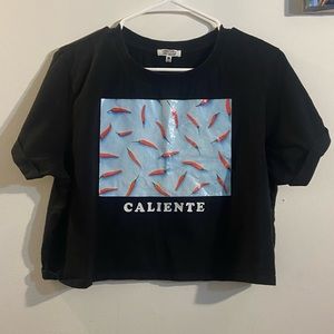 Caliente crop tee